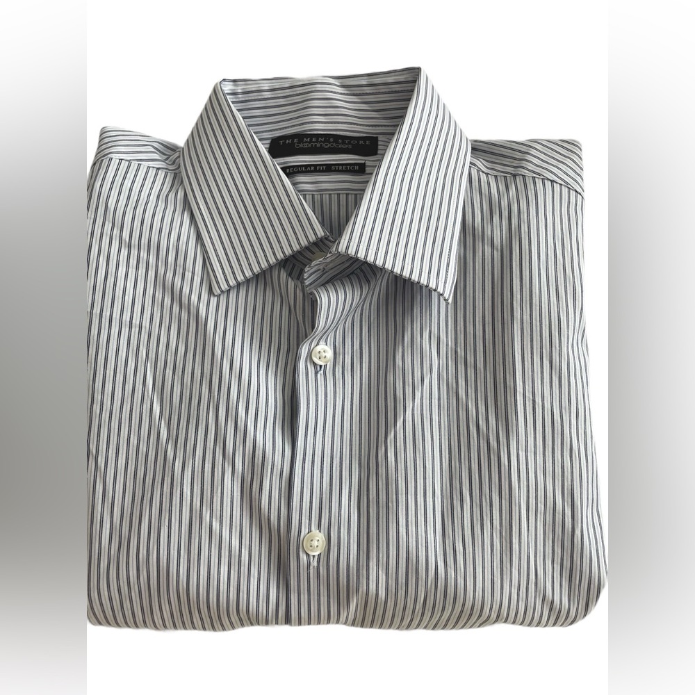The Men's Store Blue Stripe Dress Shirt